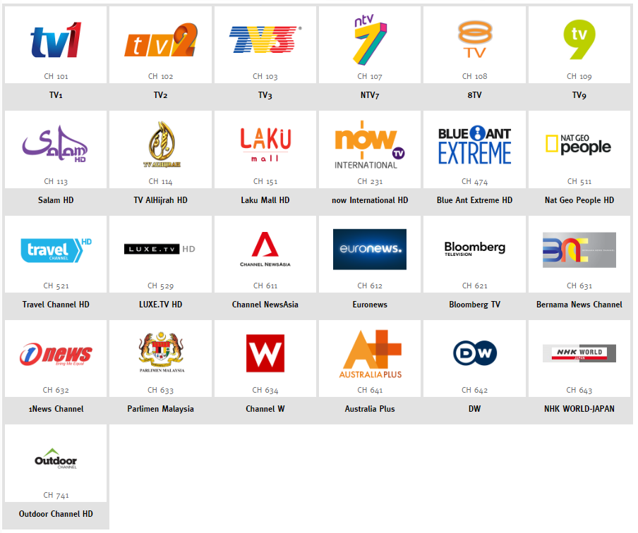 unifi TV Basic Package Free Channels | Unifi Fibre Broadband